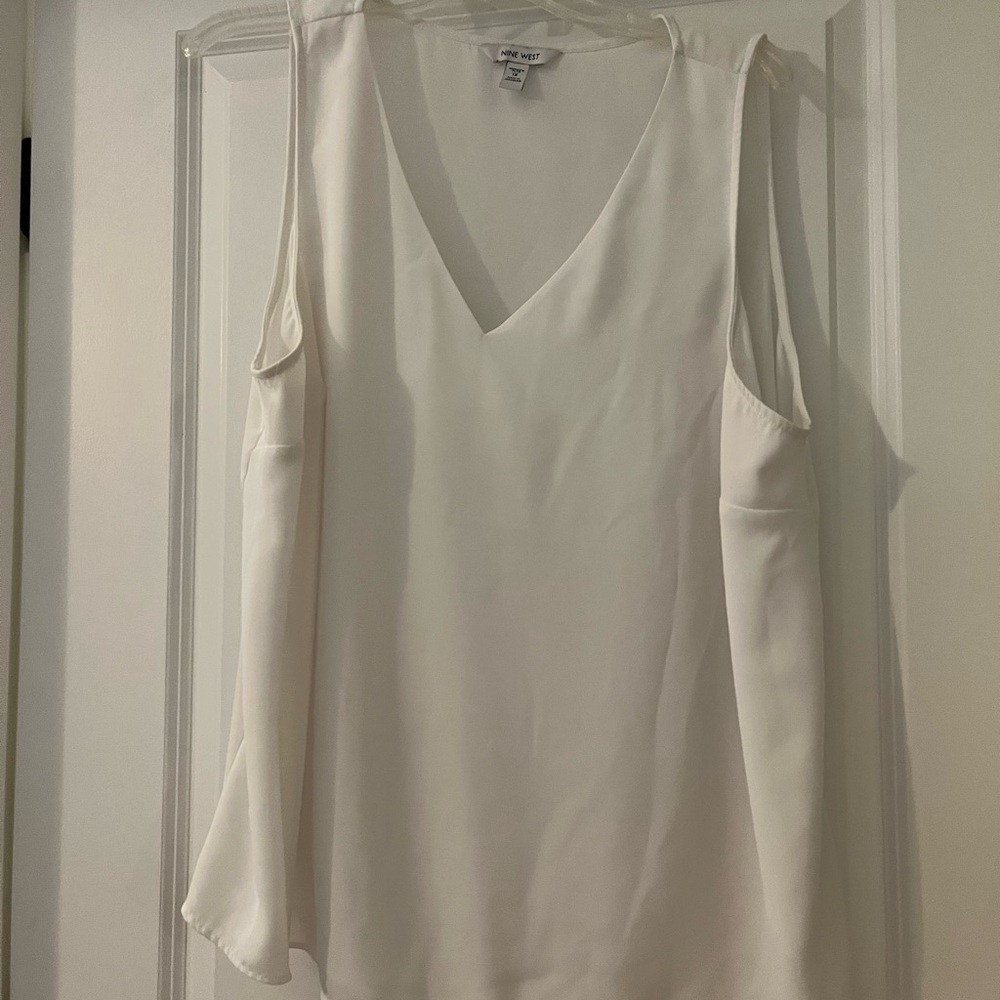 Elegant Cream Sleeveless Top
